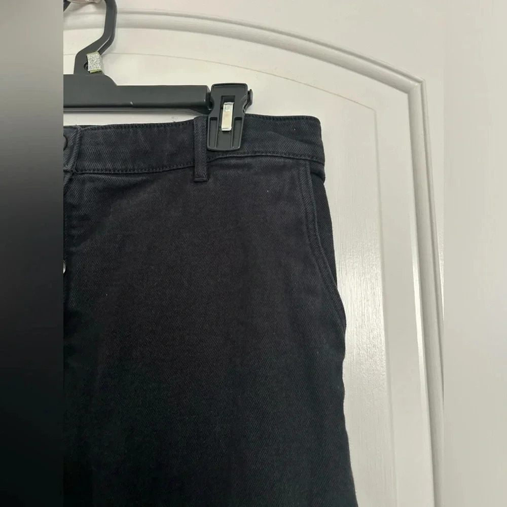 Aritzia Wilfred Free Black Modern Y2K Cargo Twill High Rise size 12 - Picture 8 of 13